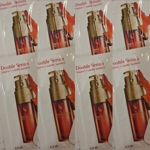 30-CLARINS Double Serum Complete Age Control Concentrate Sample Packs .03oz Each